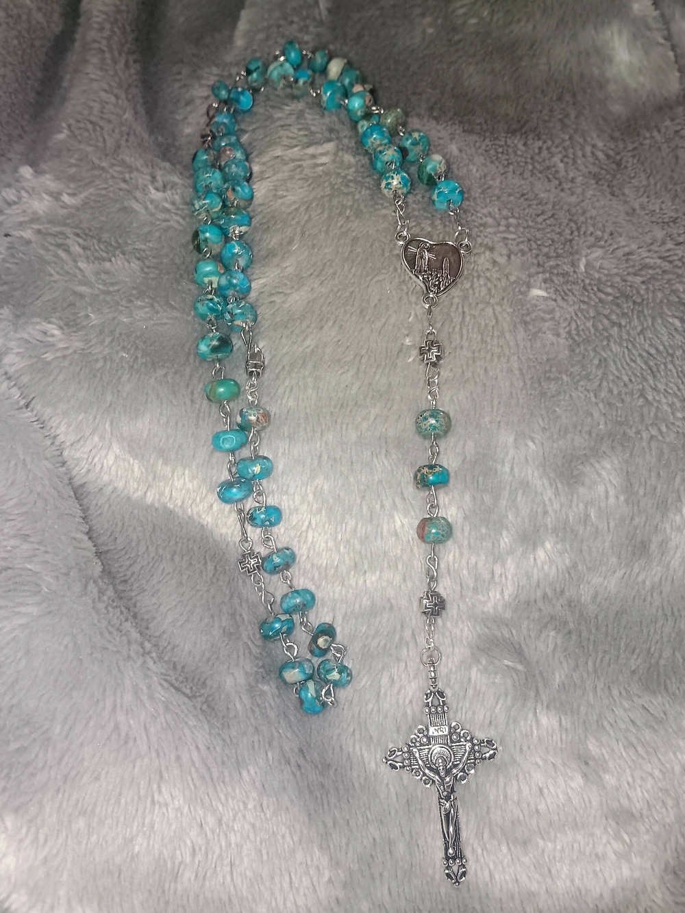 Handmade Turquoise Bead Rosary